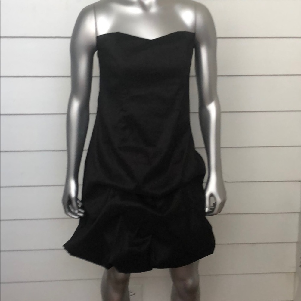 Bubble Dress Strapless Black Dress